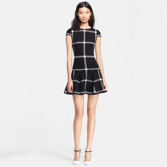 NWT Alice + Olivia Selma Checkered Drop Waist Dress ASO Spencer Hastings - Picture 5 of 14